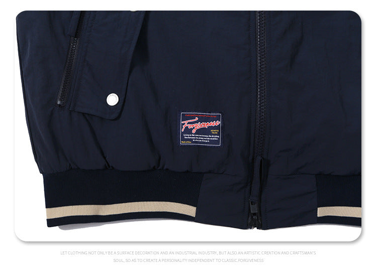 Shark Embroidery Varsity Jacket SW221