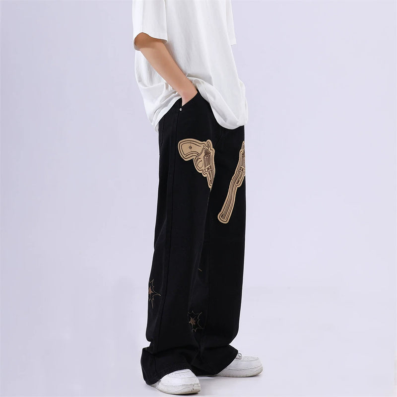 Embroidered Pistol Jeans S3017