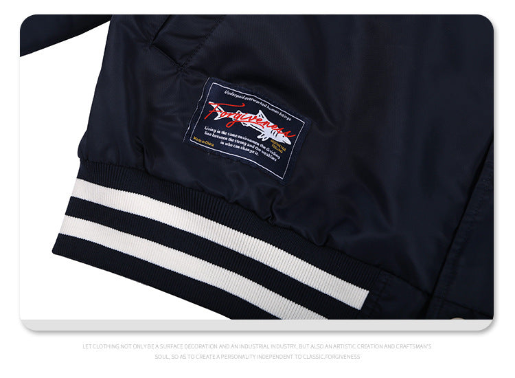 Shark Embroidery Varsity Jacket SW218
