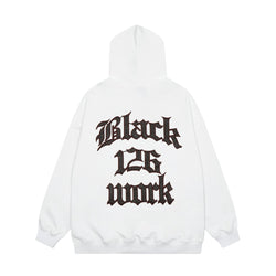 Embroidered Letter Hoodie 8139
