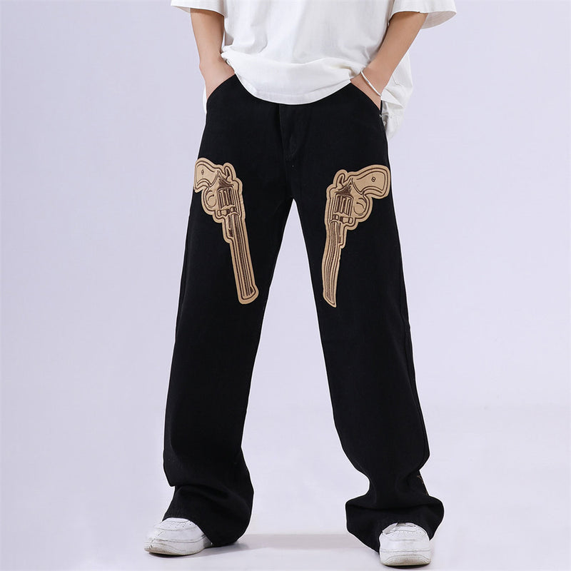 Embroidered Pistol Jeans S3017