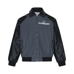 Moon Leather PU Harrington Jacket Thick 230772