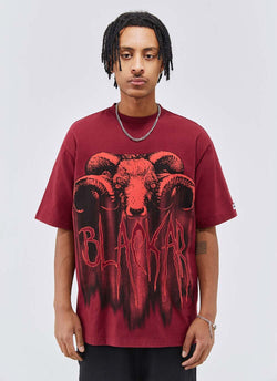 Demon Goat Printed T-shirt 3013
