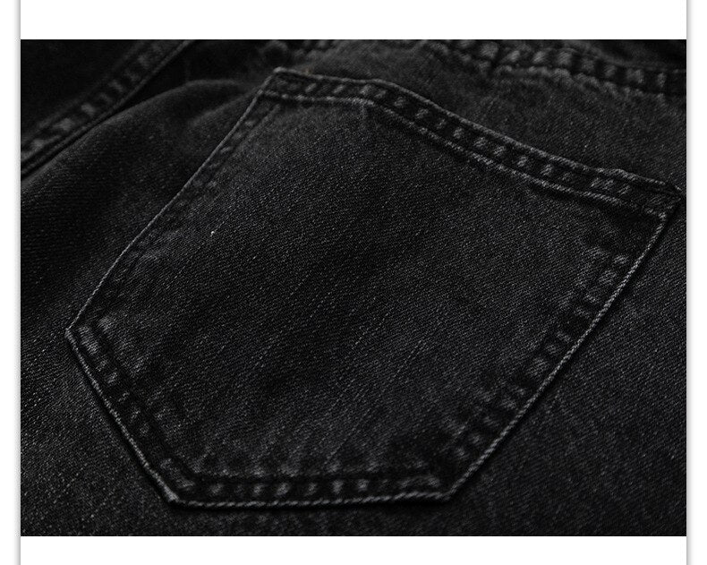 Black Side Striped Jeans KZ313