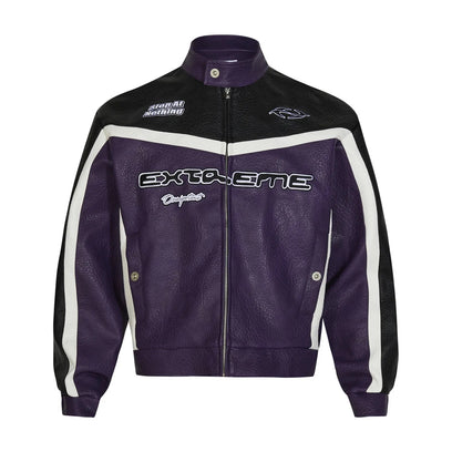 Racing Leather Jacket 230713