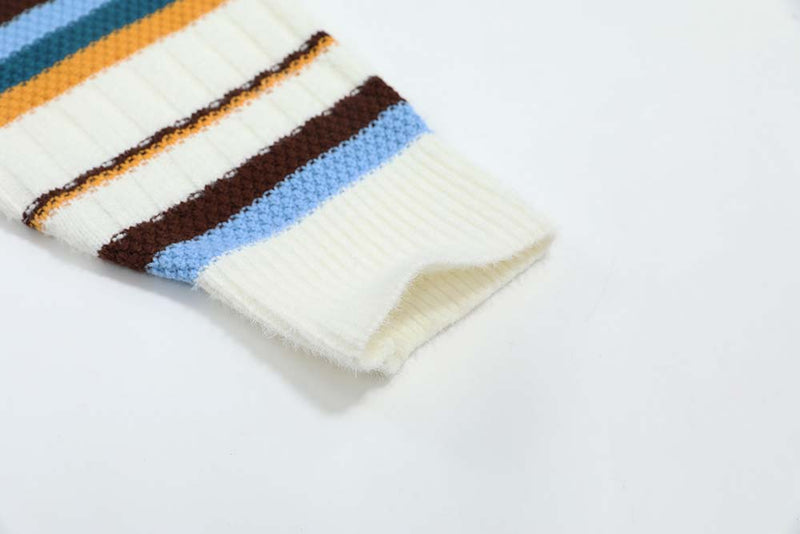 Contrast Striped Sweater F058D23